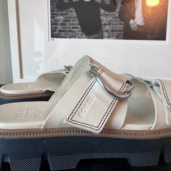 Sorel REIN CB™ Women's Slide Sandal White 7 - Picture 3 of 5